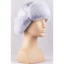0111 Ушанка из норки сапфир с болоньей